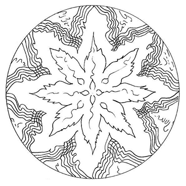 Mandala k vybarvení