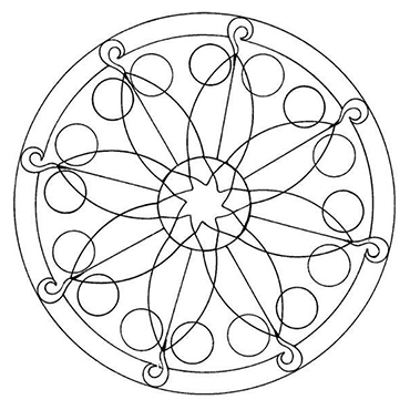 Mandala k vybarvení