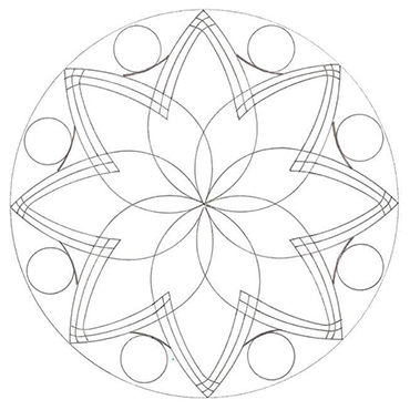 Mandala k vybarvení