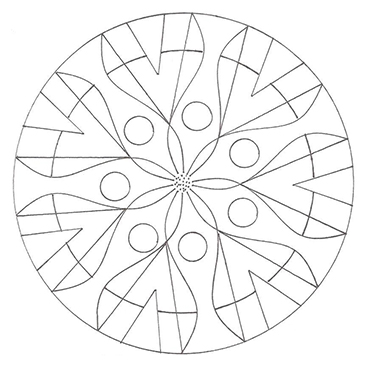Mandala k vybarvení