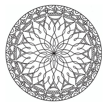 Mandala k vybarvení
