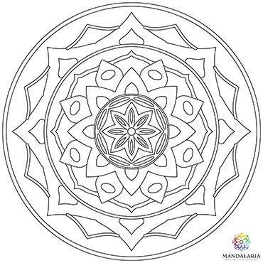 Mandala k vybarvení